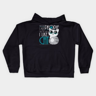 The More I Like My Cat Kids Hoodie